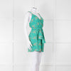 ViX Paula Hermanny Turquoise Beige Sleeveless Short Sun Dress
