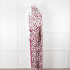 Me+Em Cream Burgundy Floral Trousers