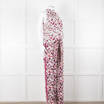 Me+Em Cream Burgundy Floral Trousers