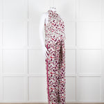 Me+Em Cream Burgundy Floral Trousers