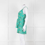 ViX Paula Hermanny Turquoise Beige Sleeveless Short Sun Dress