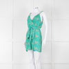 ViX Paula Hermanny Turquoise Beige Sleeveless Short Sun Dress