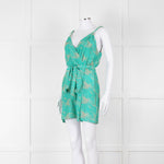 ViX Paula Hermanny Turquoise Beige Sleeveless Short Sun Dress