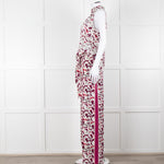 Me+Em Cream Burgundy Floral Trousers