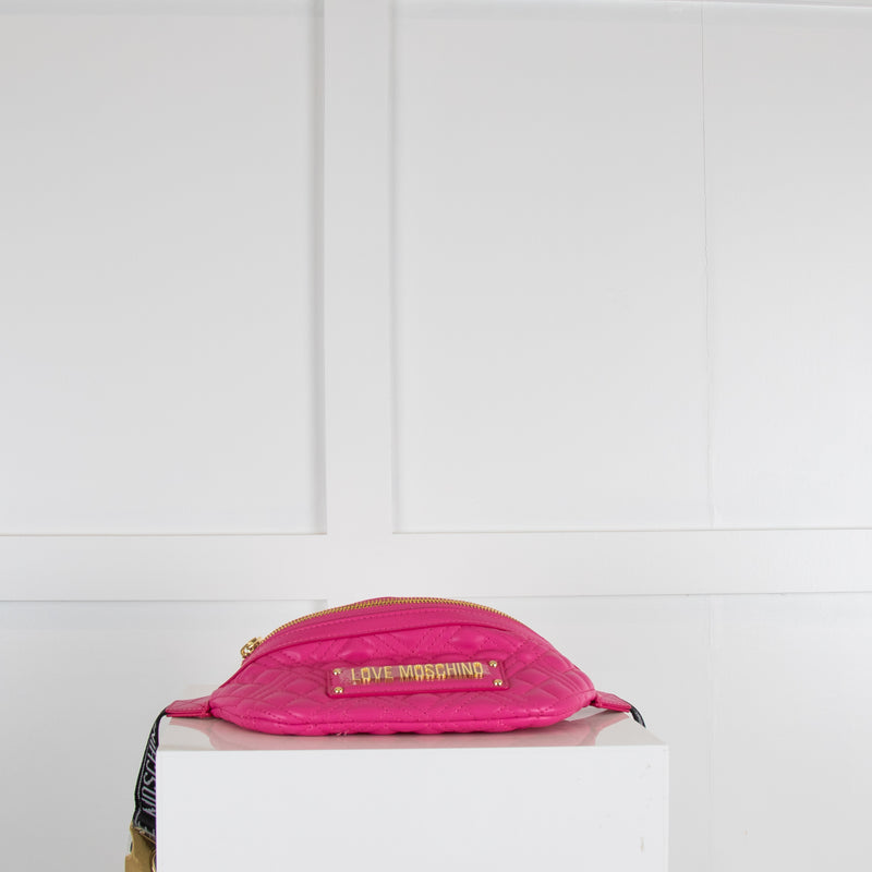 Love Moschino Pink Leather Bum Bag