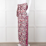 Me+Em Cream Burgundy Floral Trousers