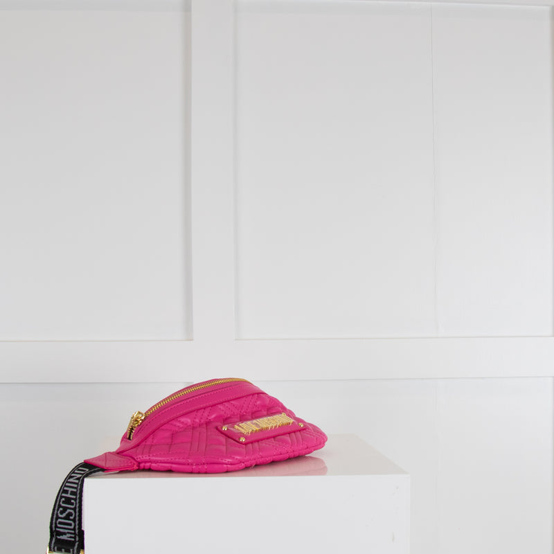 Love Moschino Pink Leather Bum Bag