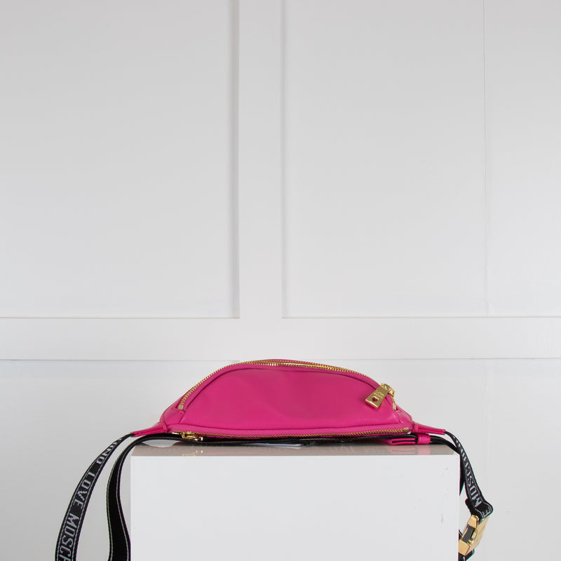 Love Moschino Pink Leather Bum Bag