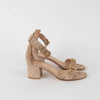 Gianvito Rossi Beige Suede Hayes Mid Heel Sandal