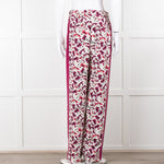 Me+Em Cream Burgundy Floral Trousers