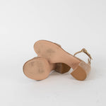Gianvito Rossi Beige Suede Hayes Mid Heel Sandal
