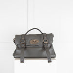 Mulberry Grey Alexa Cross Body Bag with Silver Hardware