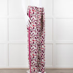 Me+Em Cream Burgundy Floral Trousers