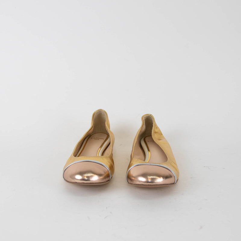 Lanvin Gold And Silver Pump