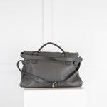 Mulberry Grey Alexa Cross Body Bag with Silver Hardware