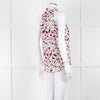 Me+Em Cream Burgundy Floral Halter Neck Top
