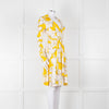 Diane Von Furstenberg Cream Yellow Floral Wrap Dress