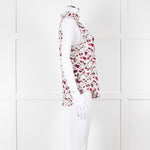 Me+Em Cream Burgundy Floral Halter Neck Top