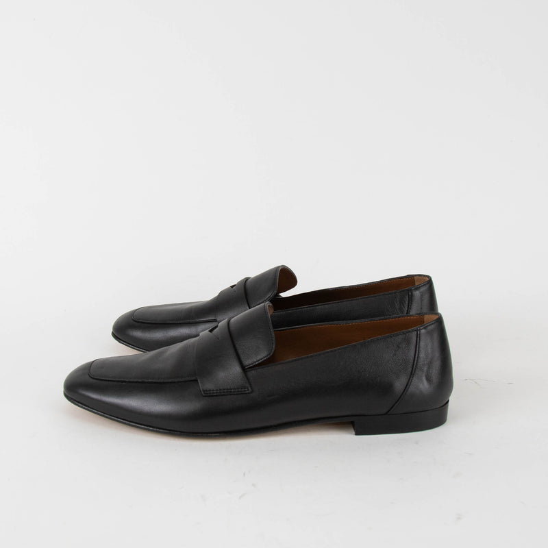 Le Monde Beryl Black Leather Soft Penny Loafer