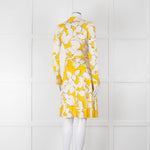 Diane Von Furstenberg Cream Yellow Floral Wrap Dress
