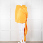 Pleats Please Orange Crinkled Wrap Jacket
