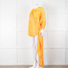 Pleats Please Orange Crinkled Wrap Jacket