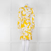 Diane Von Furstenberg Cream Yellow Floral Wrap Dress