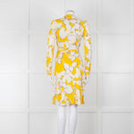 Diane Von Furstenberg Cream Yellow Floral Wrap Dress