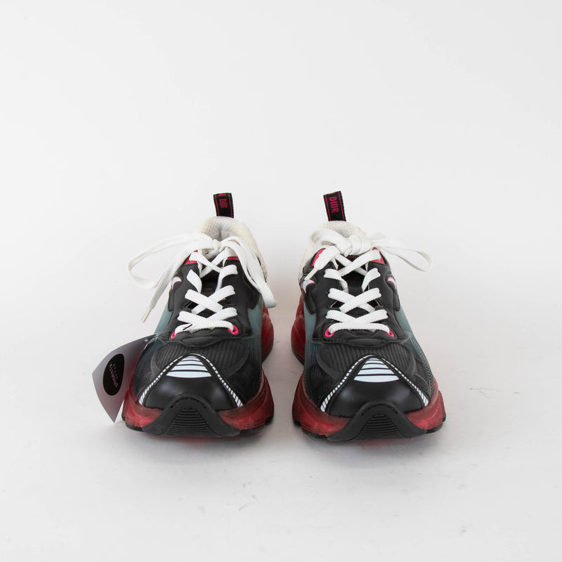 Christian Dior Black Red White Mesh Vibe Low Top Trainer
