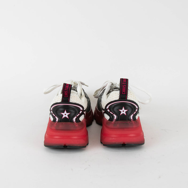 Christian Dior Black Red White Mesh Vibe Low Top Trainer