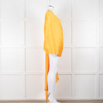Pleats Please Orange Crinkled Wrap Jacket
