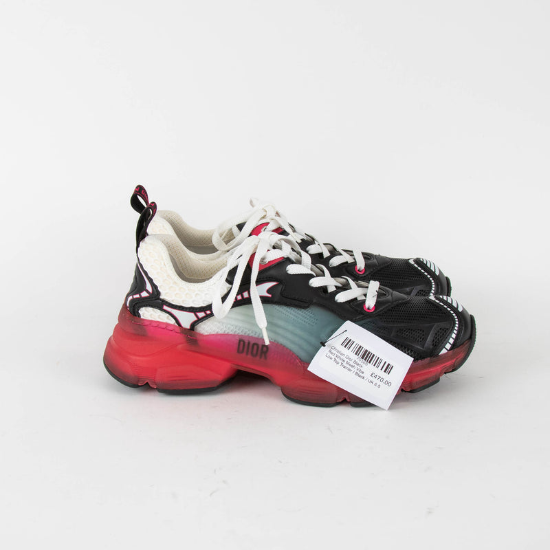 Christian Dior Black Red White Mesh Vibe Low Top Trainer