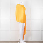 Pleats Please Orange Crinkled Wrap Jacket