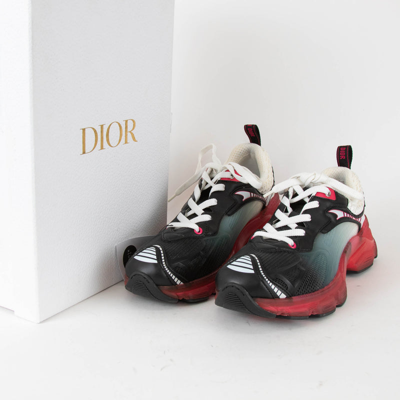 Christian Dior Black Red White Mesh Vibe Low Top Trainer