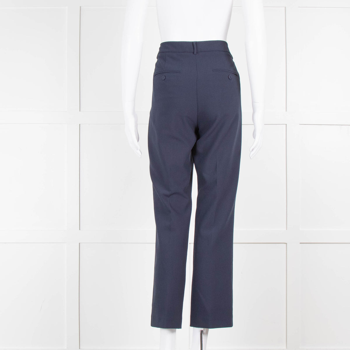 Weekend Max Mara Navy High Waisted Stretchy Trousers