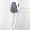 Maje Blue White Pin Stripes Silver Buttons Shorts