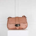 Fendi Metallic Rose Selleria Handbag