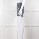 Maje Blue White Pin Stripes Silver Buttons Shorts