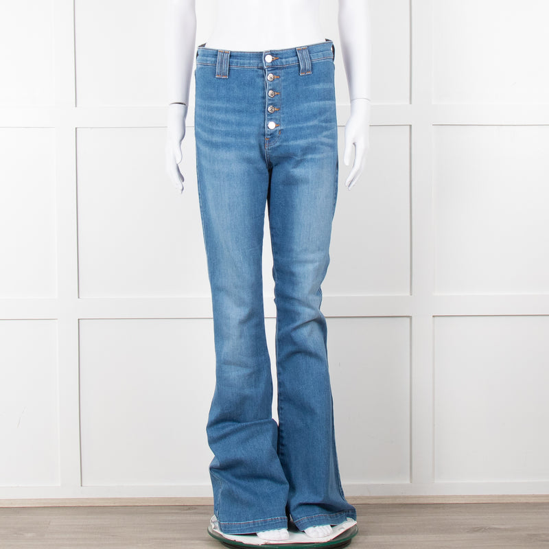 Veronica Beard Blue Flared Jeans