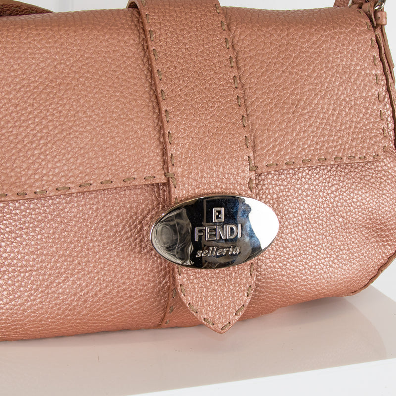 Fendi Metallic Rose Selleria Handbag