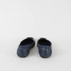 Tory Burch Navy Blue Leather Minnie Flat Pumps