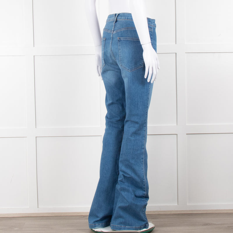 Veronica Beard Blue Flared Jeans