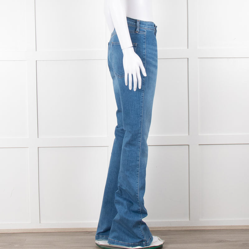 Veronica Beard Blue Flared Jeans