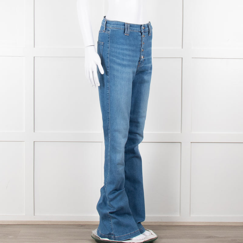 Veronica Beard Blue Flared Jeans
