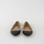 Valentino Black Rockstud Flat Pointy Pumps