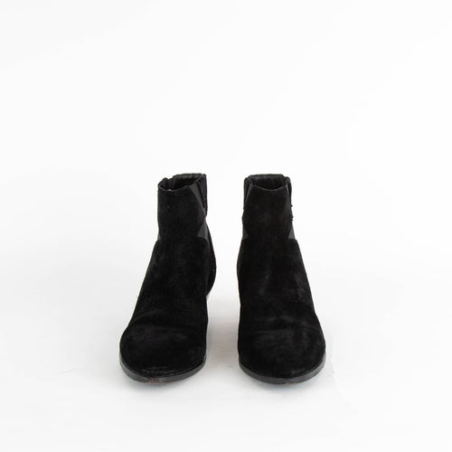 Saint Laurent Black Suede West Chelsea Ankle Boots