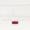 Diane Von Furstenberg Hot Pink Snakeskin Effect Lip Clasp Clutch