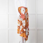 Dodo Bar Or Cream Tan Floral Wrap Asymmetric Front Skirt