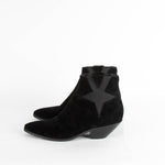 Saint Laurent Black Suede West Chelsea Ankle Boots