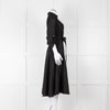 Veronica Beard Black Front Pocket Silk Belted Silk Dress